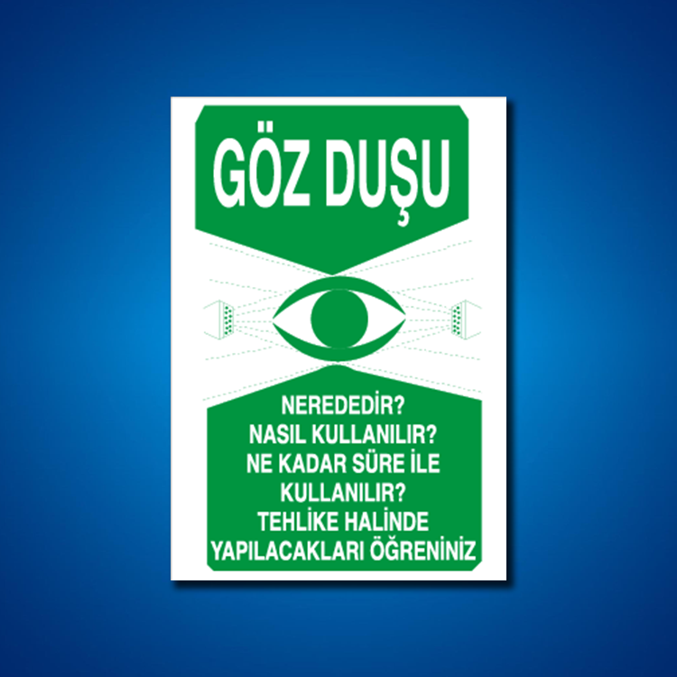 Duş İş Güvenliği Etiketleri