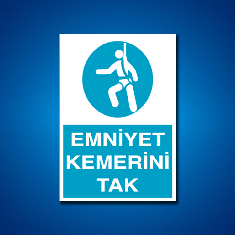 Emniyet Kemeri İş Güvenliği Etiketleri