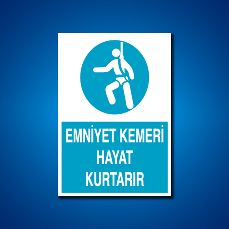 Emniyet Kemeri İş Güvenliği Etiketleri