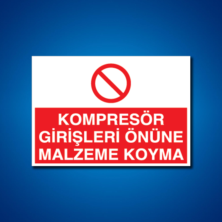 Kompressör İş Güvenliği Etiketleri