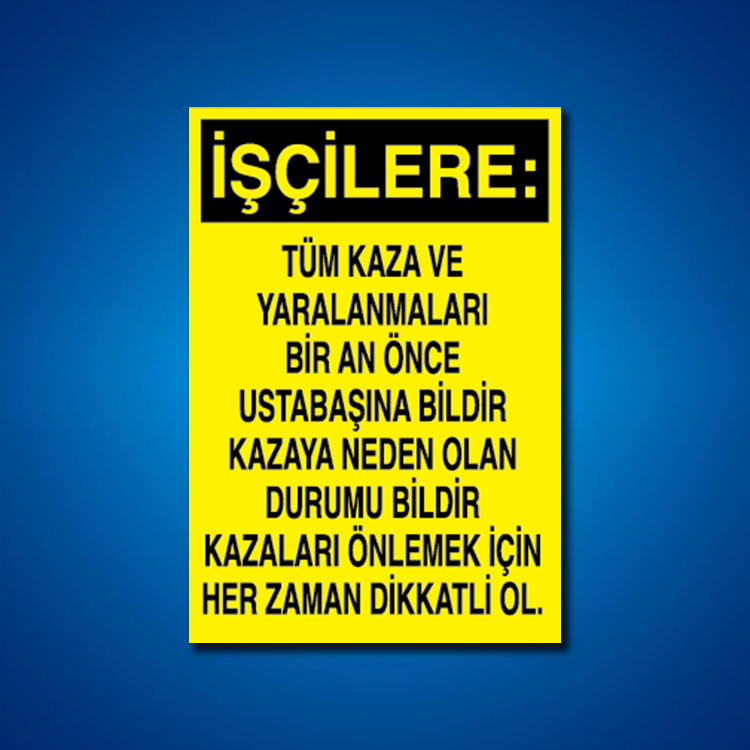 İş Kazası İş Güvenliği Etiketleri