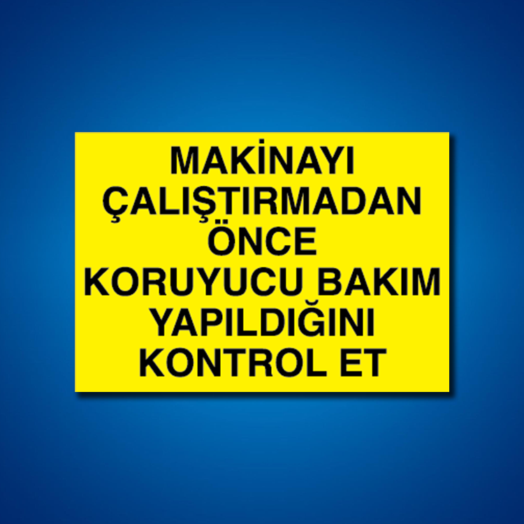 Bakım Arıza Ayar Ve Yağlama Etiketleri