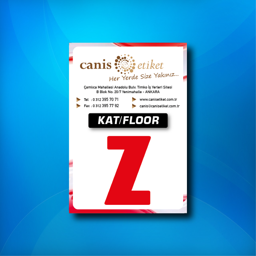 Asansör Kat Etiketi