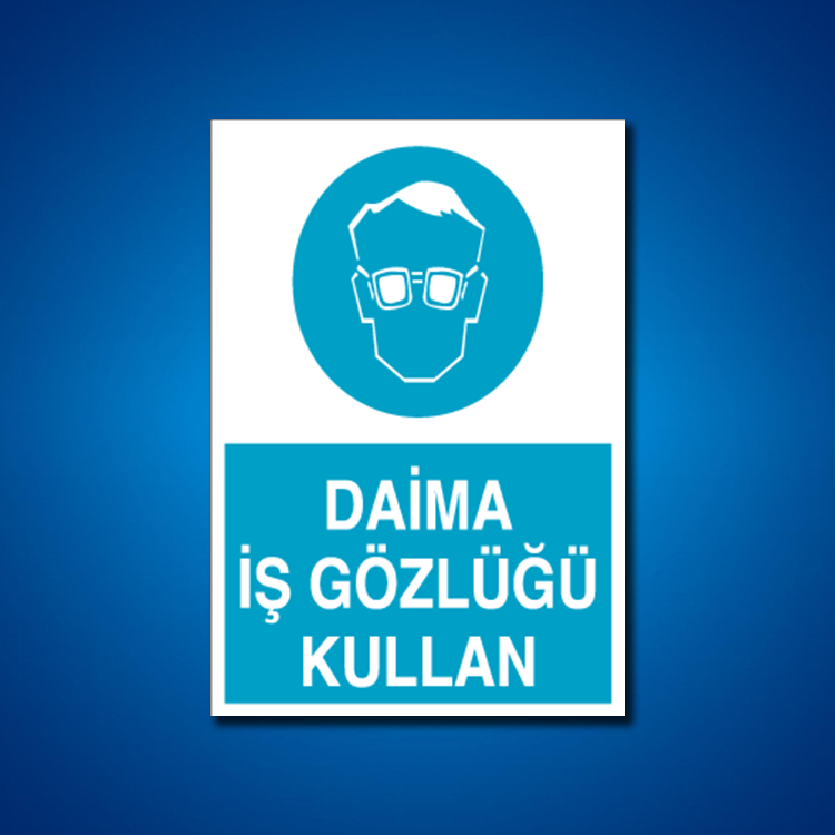 Göz Koruma İş Güvenliği Etiketleri