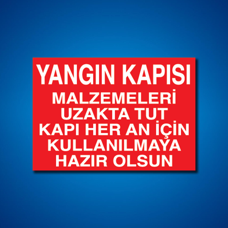 Yangınla Mücadele İş Güvenliği Etiketleri