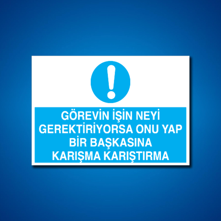 Talimatlar İş Güvenliği Etiketleri