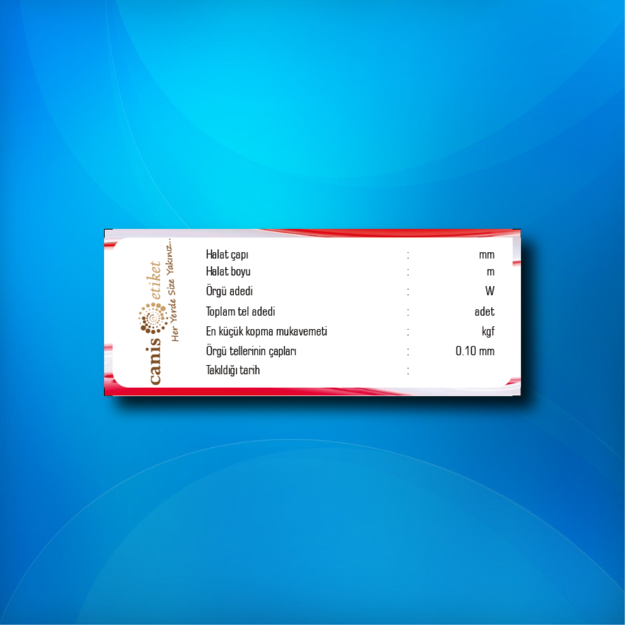 Asansör Halat Etiketi