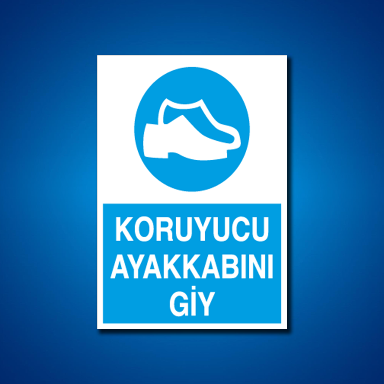 Ayak Koruma İş Güvenliği Etiketleri