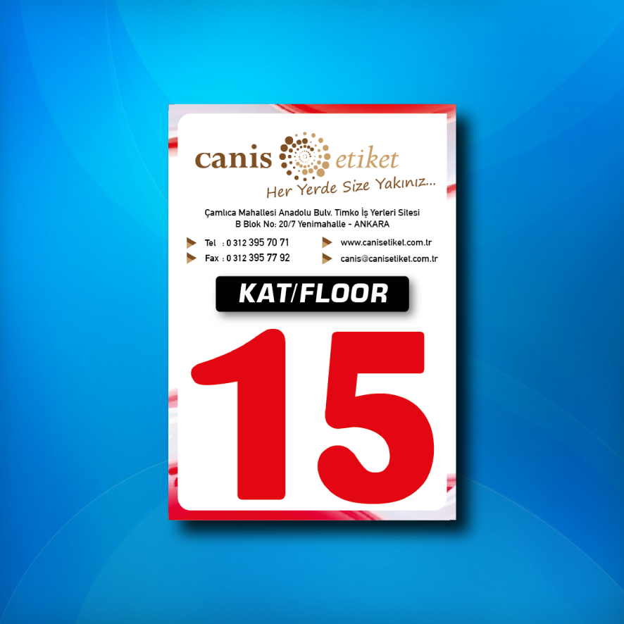 Asansör Kat Etiketi