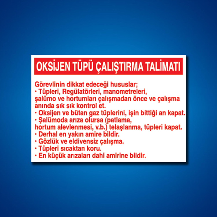 Tüpler İş Güvenliği Etiketi