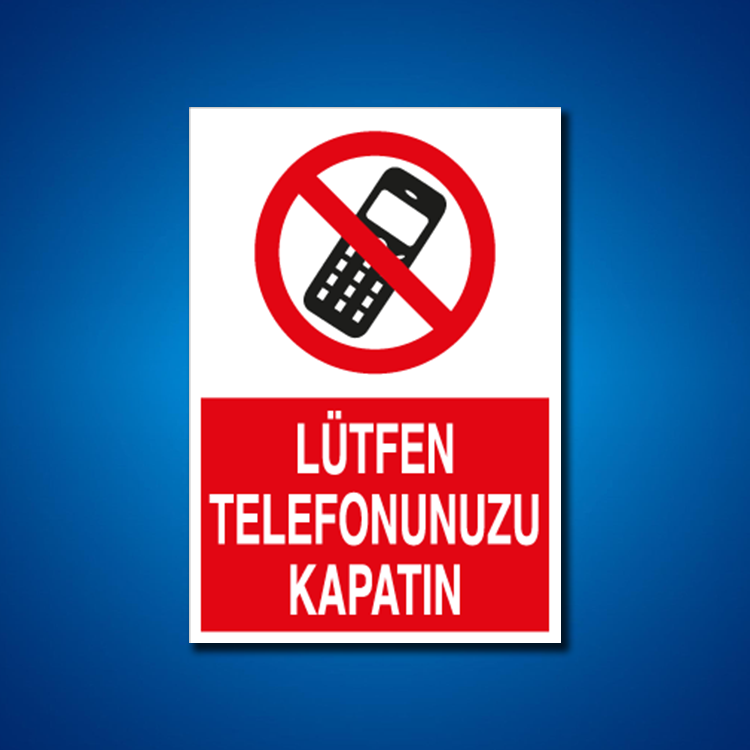 Cep Telefonu Ve Kamera İş Güvenliği Etiketi