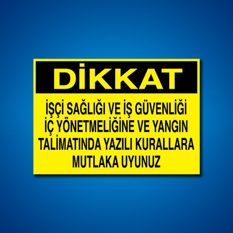Talimatlar İş Güvenliği Etiketleri