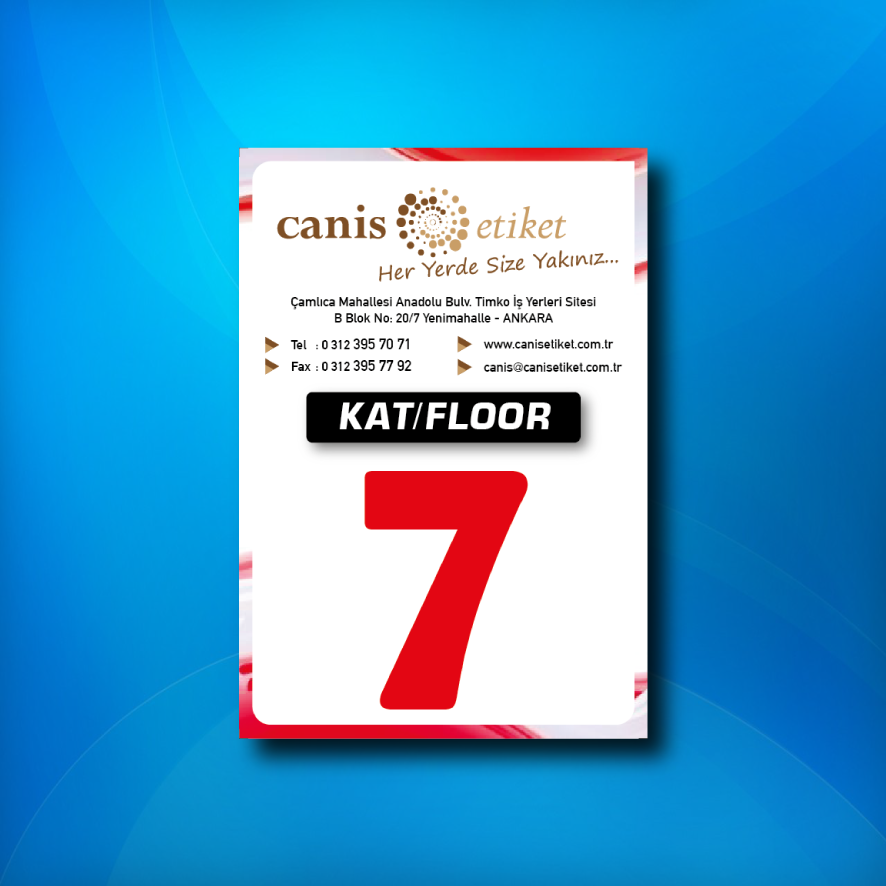 Asansör Kat Etiketi