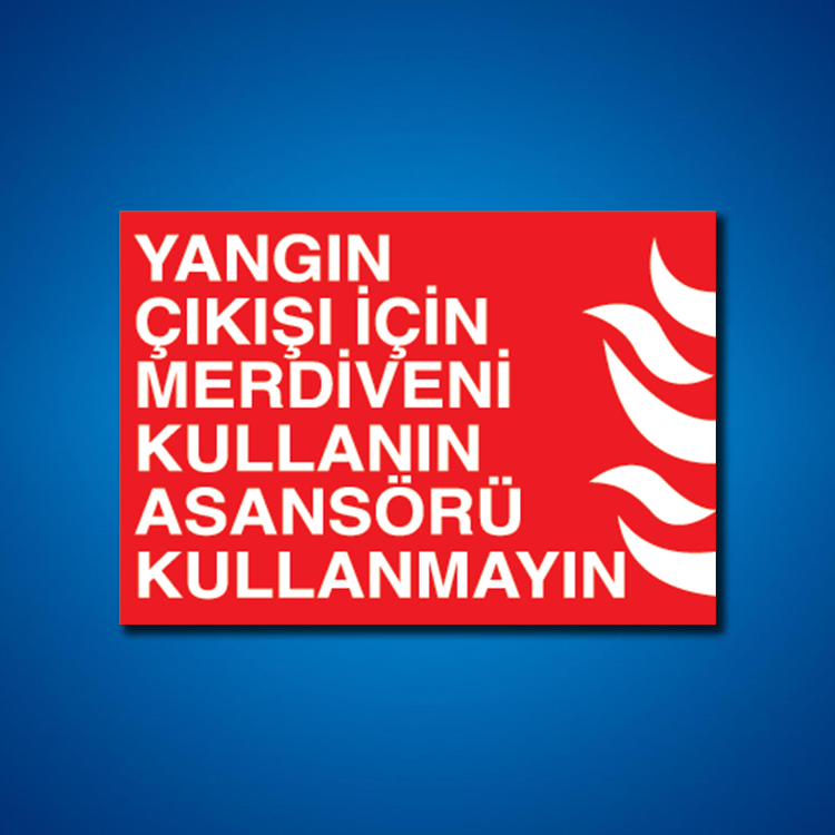 Yangınla Mücadele İş Güvenliği Etiketleri