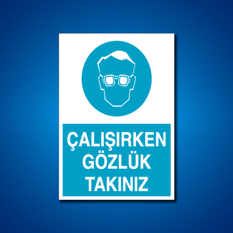 Göz Koruma İş Güvenliği Etiketleri