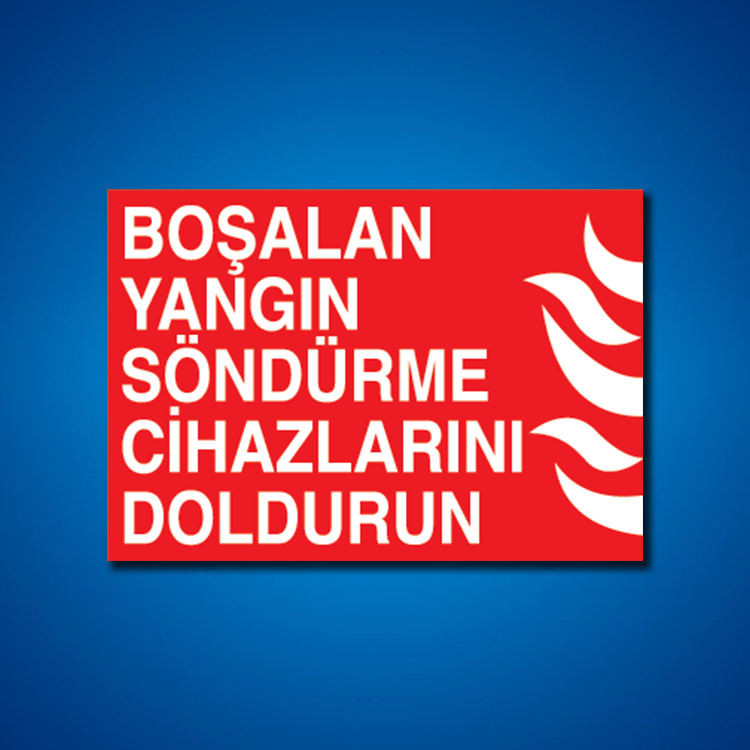 Yangınla Mücadele İş Güvenliği Etiketleri