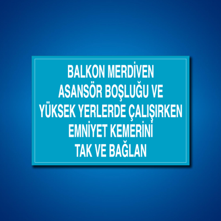 Emniyet Kemeri İş Güvenliği Etiketleri