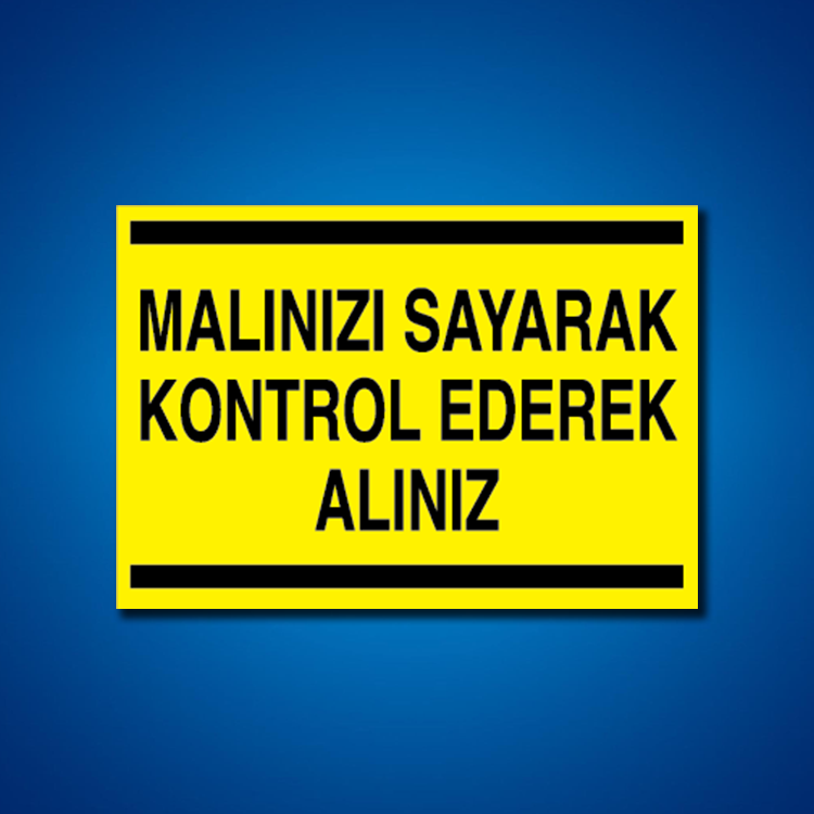 Alet-Tezgah-Malzeme Etiketleri