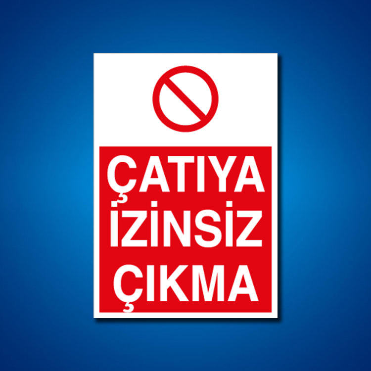 Çatı Merdiven Koridor İş Güvenliği Etiketleri