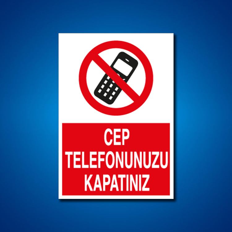 Cep Telefonu Ve Kamera İş Güvenliği Etiketi