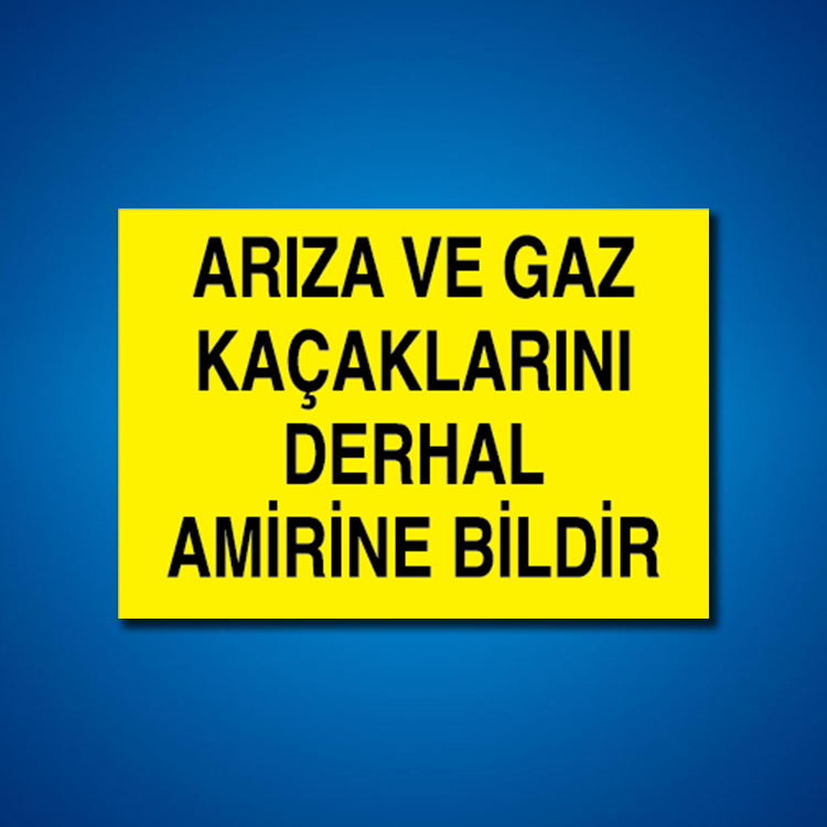 Doğal Gaz İş Güvenliği Etiketleri