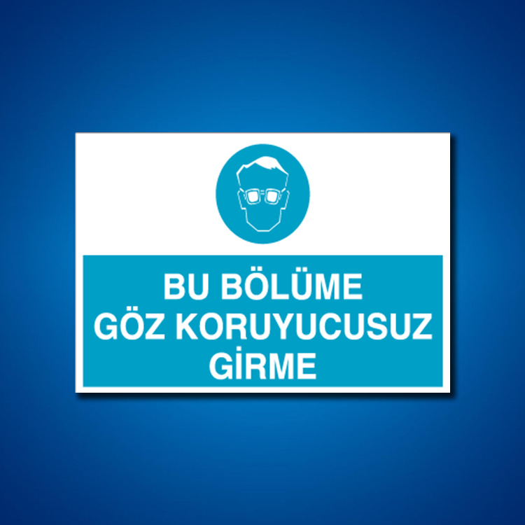 Göz Koruma İş Güvenliği Etiketleri