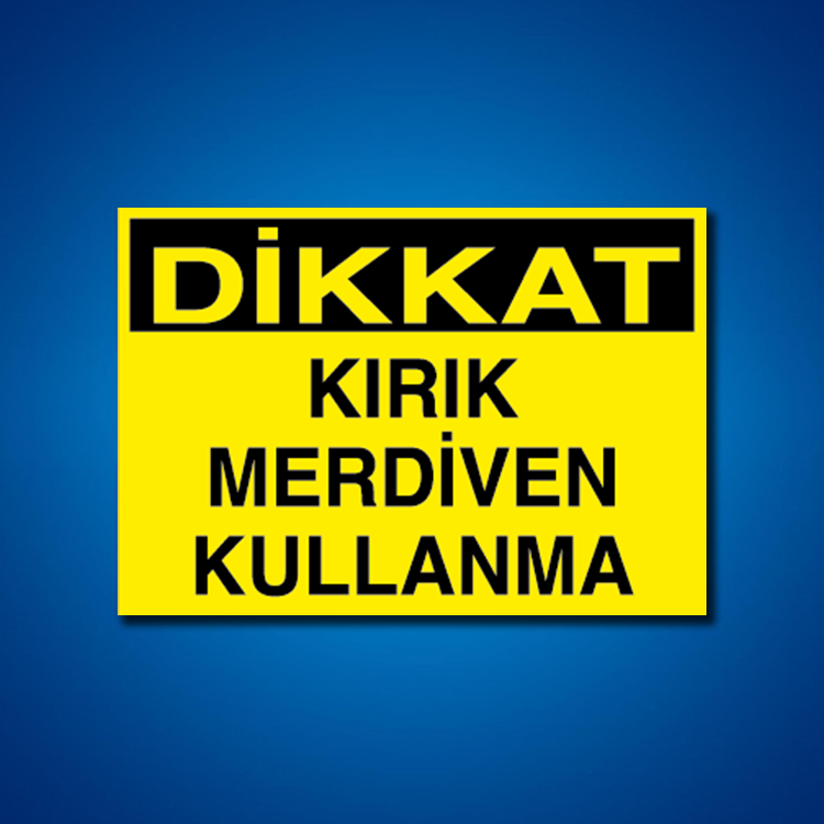 Çatı Merdiven Koridor İş Güvenliği Etiketleri