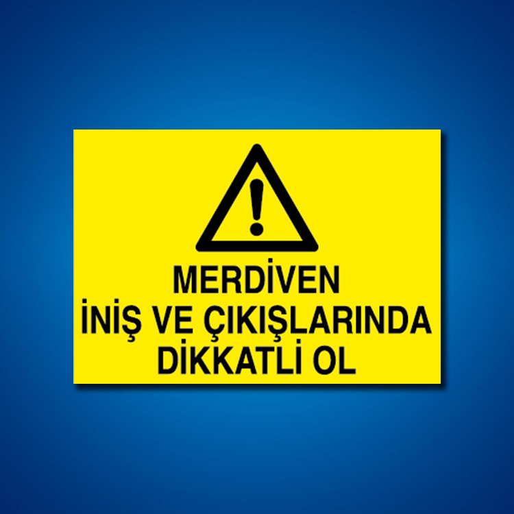 Çatı Merdiven Koridor İş Güvenliği Etiketleri