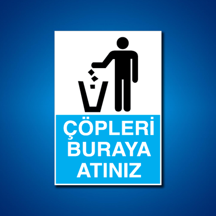 Çöp İş Güvenliği Etiketleri