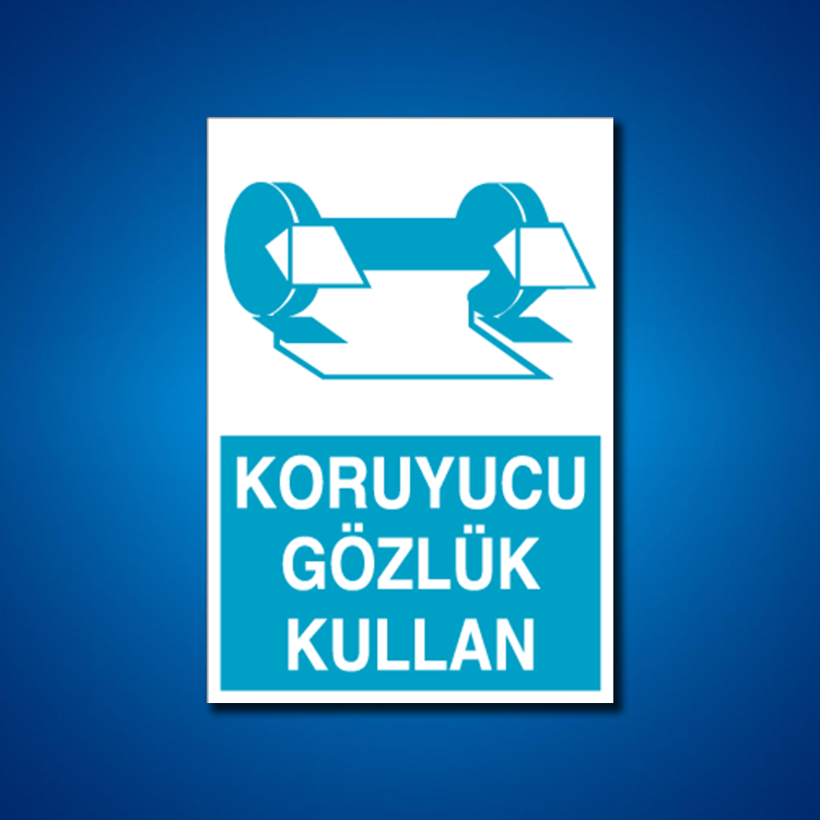 Göz Koruma İş Güvenliği Etiketleri