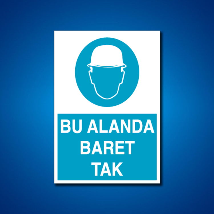 Kafa Koruma Baret İş Güvenliği Etiketleri