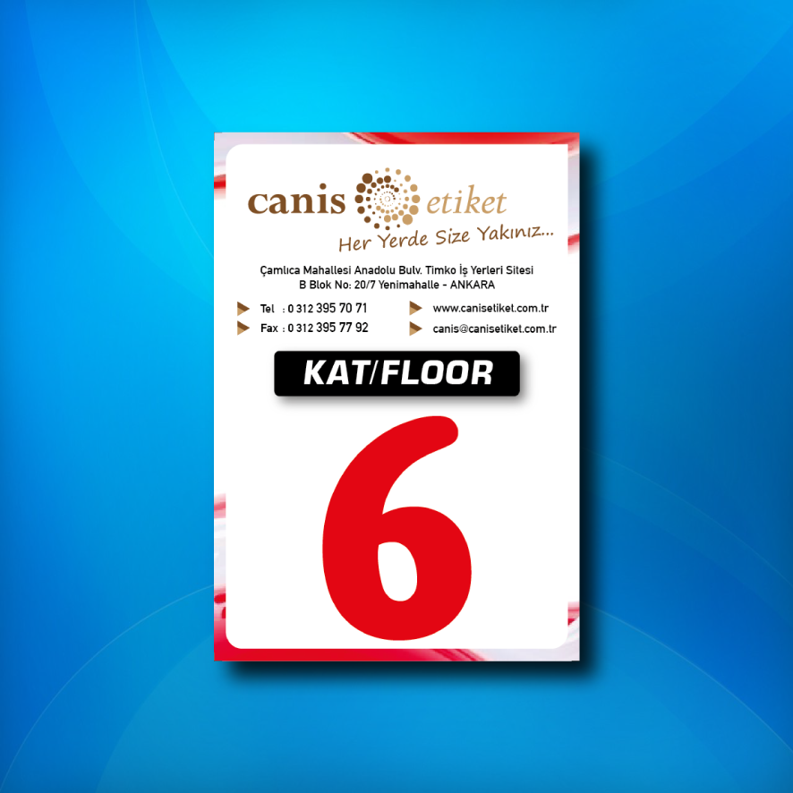 Asansör Kat Etiketi