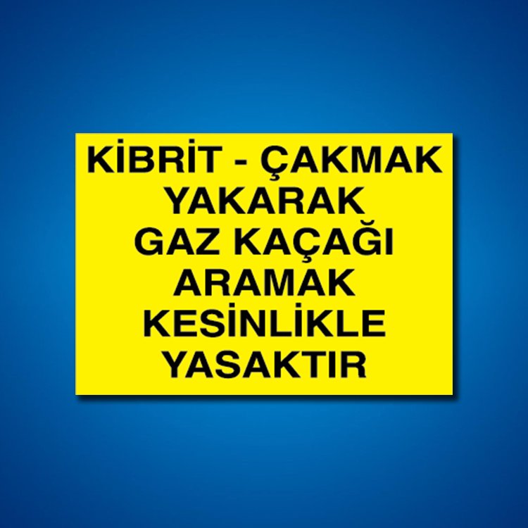 Doğal Gaz İş Güvenliği Etiketleri