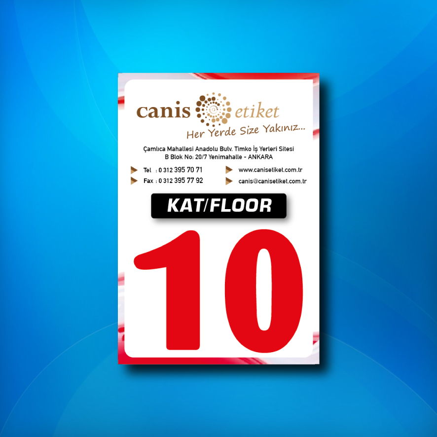 Asansör Kat Etiketi