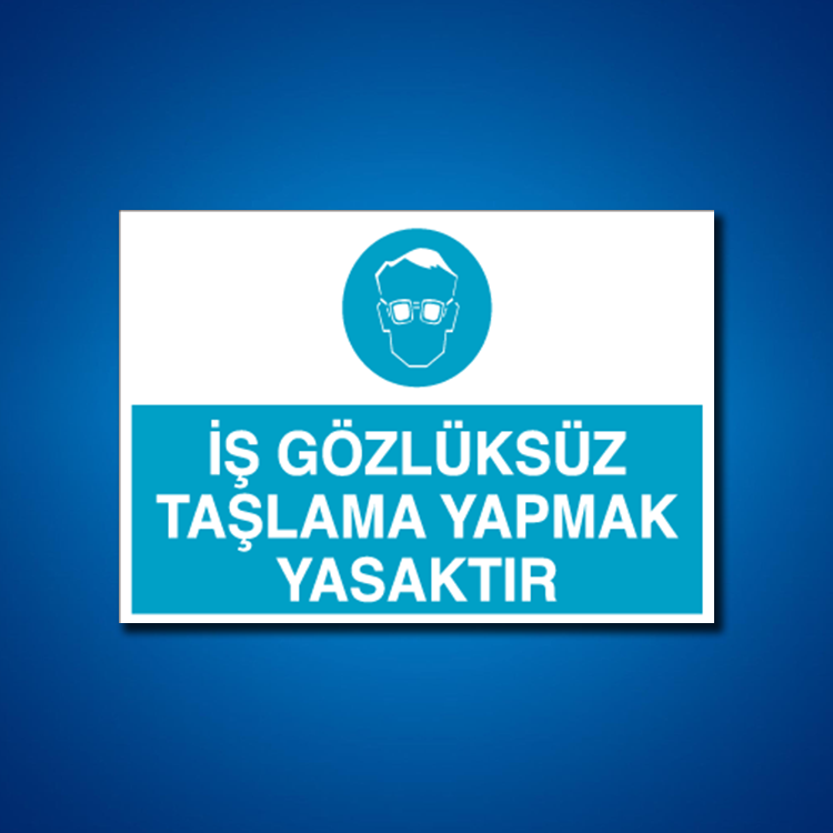 Göz Koruma İş Güvenliği Etiketleri