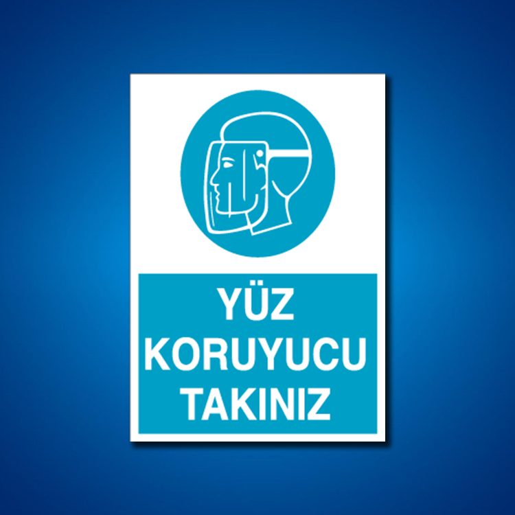 Yüz Koruma İş Güvenliği Etiketleri