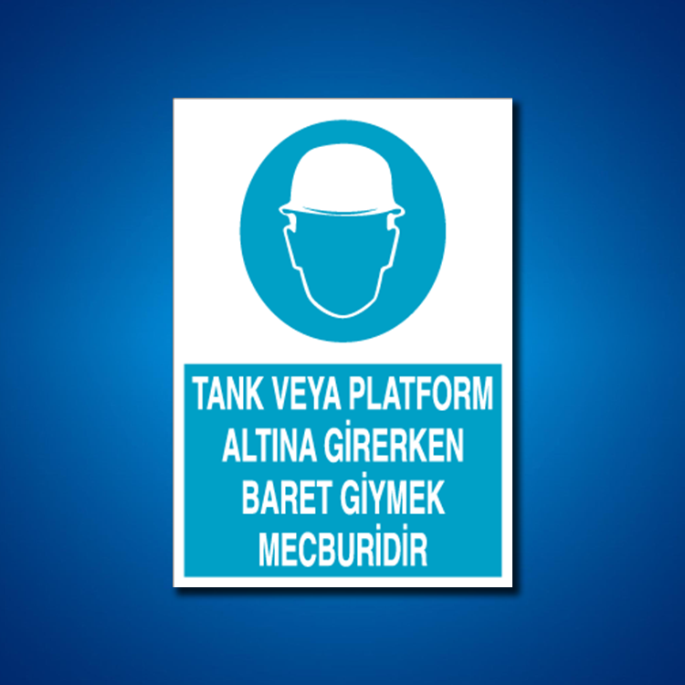 Kafa Koruma Baret İş Güvenliği Etiketleri