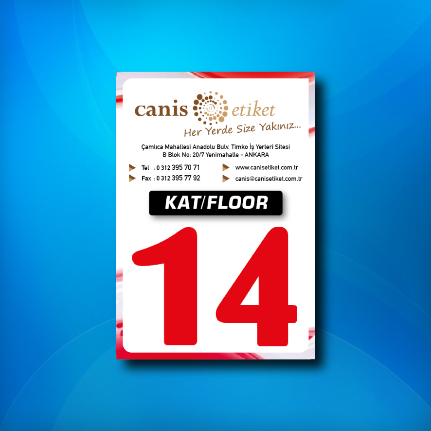 Asansör Kat Etiketi