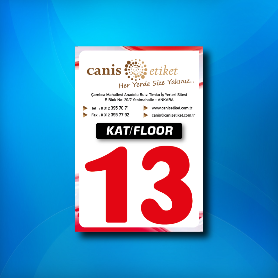 Asansör Kat Etiketi