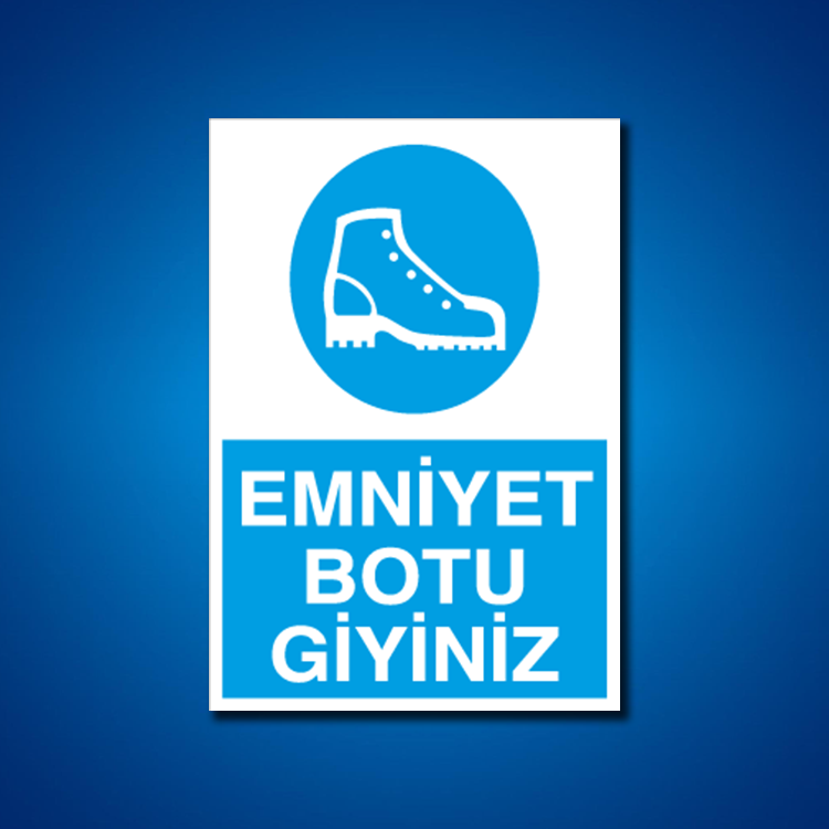 Ayak Koruma İş Güvenliği Etiketleri