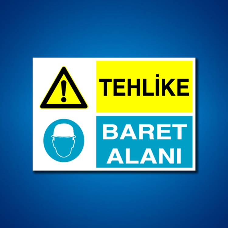 Kafa Koruma Baret İş Güvenliği Etiketleri