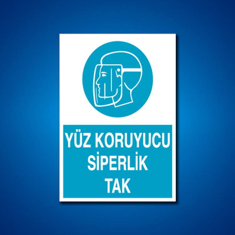 Yüz Koruma İş Güvenliği Etiketleri