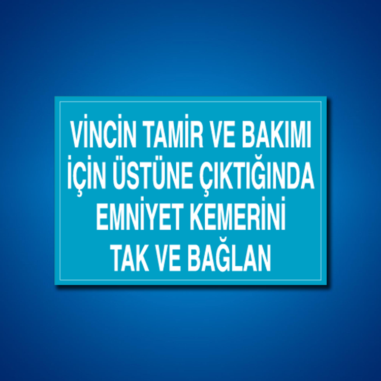 Emniyet Kemeri İş Güvenliği Etiketleri