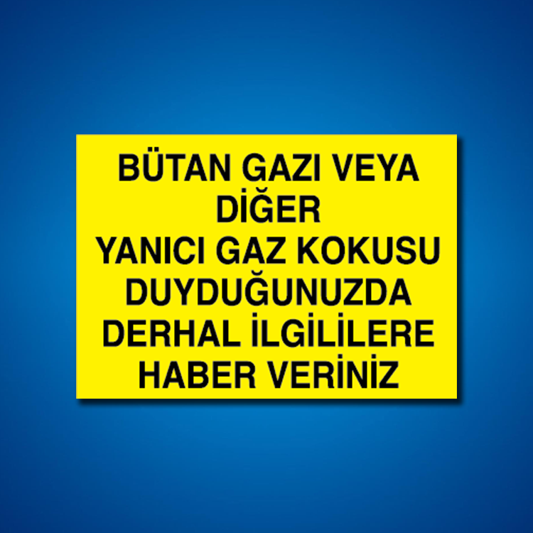 Doğal Gaz İş Güvenliği Etiketleri