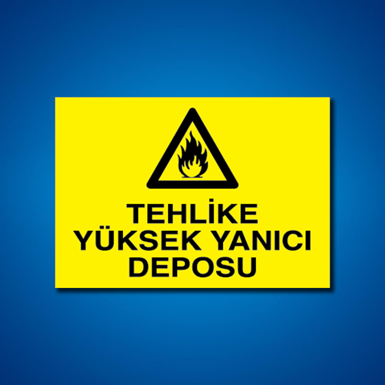 Yanıcı-parlayıcı İş Güveniği Etiketleri