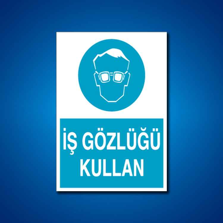 Göz Koruma İş Güvenliği Etiketleri