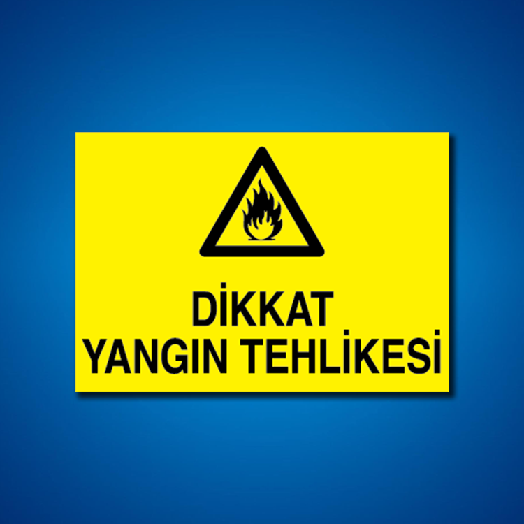 Yangın Tehlikesi İş Güvenliği Etiketleri