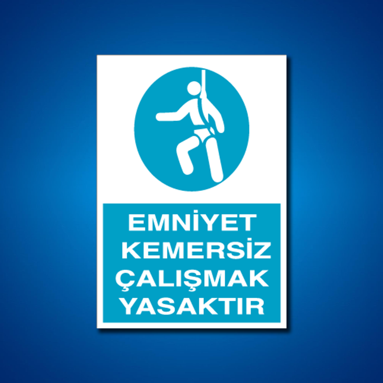 Emniyet Kemeri İş Güvenliği Etiketleri
