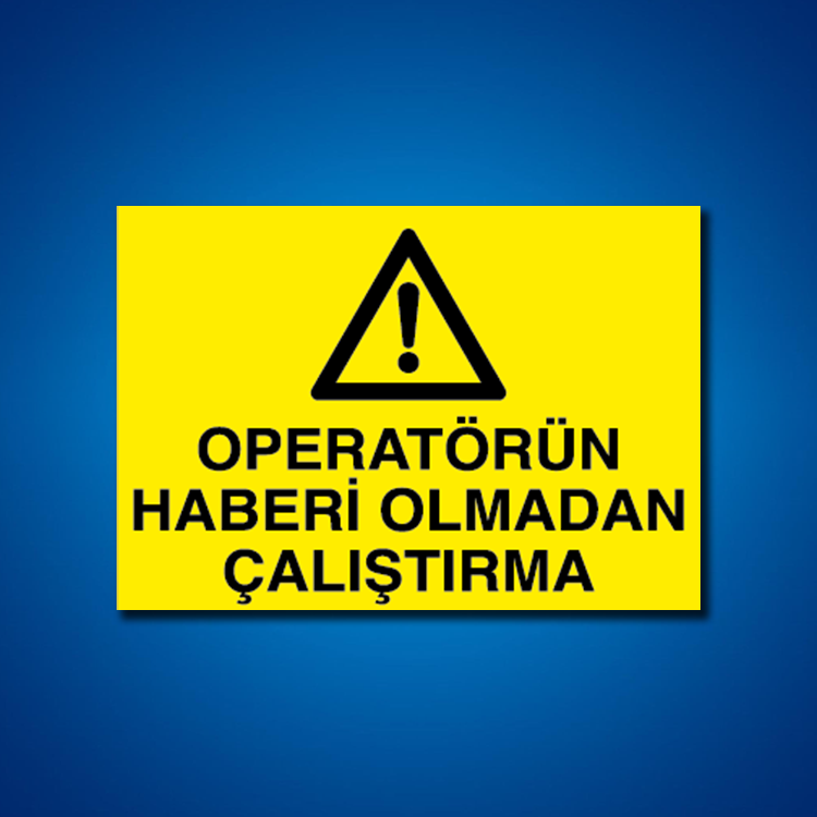 Makine İş Güvenliği Etiketleri