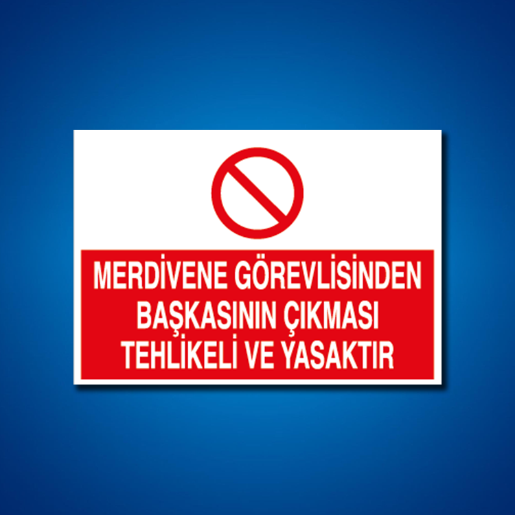 Çatı Merdiven Koridor İş Güvenliği Etiketleri